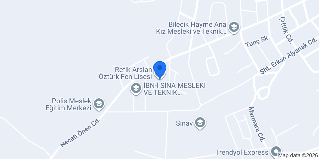 Refik Arslan Öztürk Fen Lisesi konumu