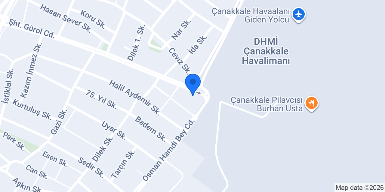 Yada Grup Çanakkale konumu