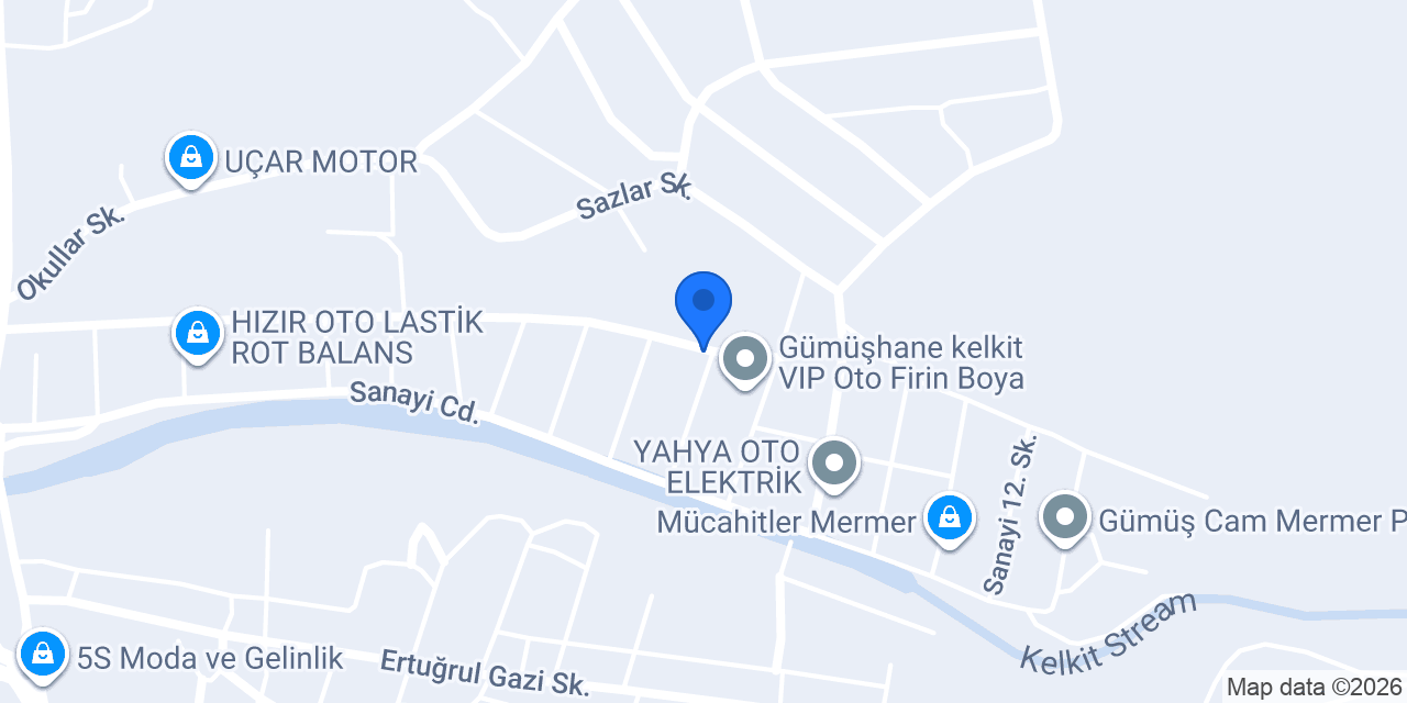 Çelik oto özel servis konumu