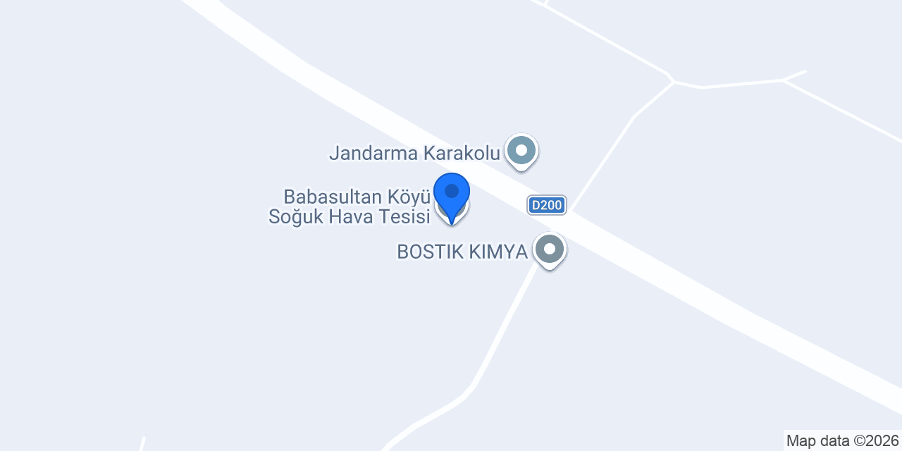 Babasultan Köyü Soğuk Hava Tesisi konumu