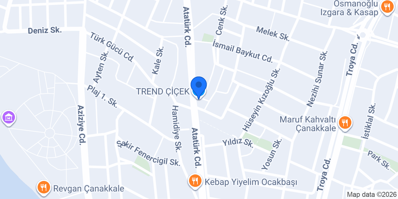TREND ÇİÇEK konumu