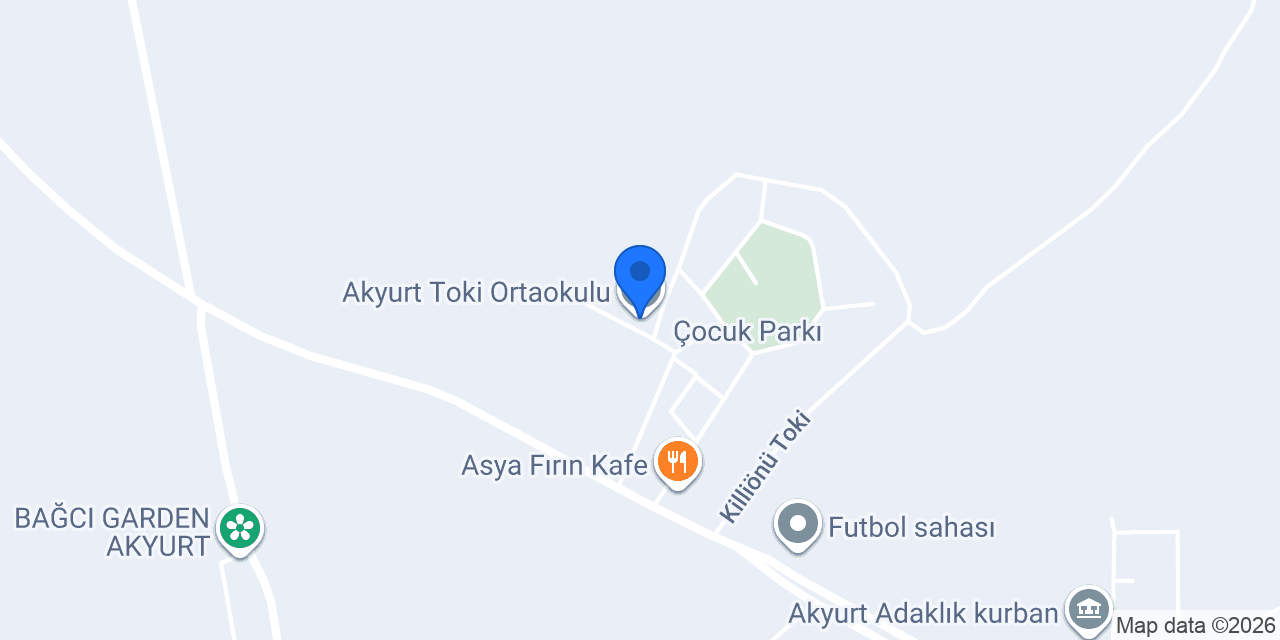 Akyurt Toki Ortaokulu konumu