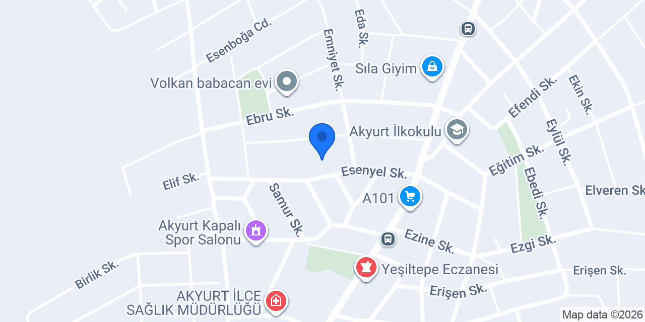Akyurt Demir Doğrama konumu