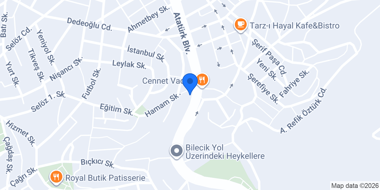 Bilecik Veteriner Kliniği konumu