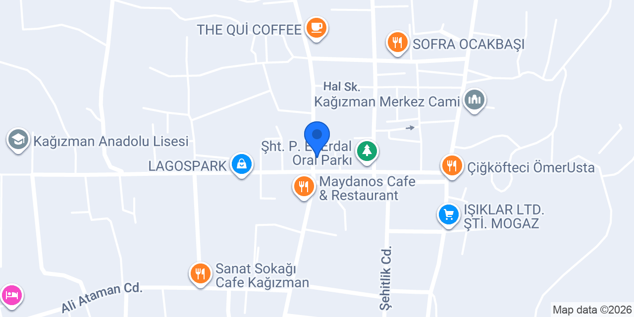 Kağızman Ergül Mobilya konumu