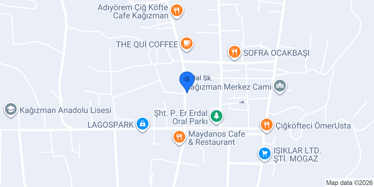 Halkbank Kağızman Şubesi konumu