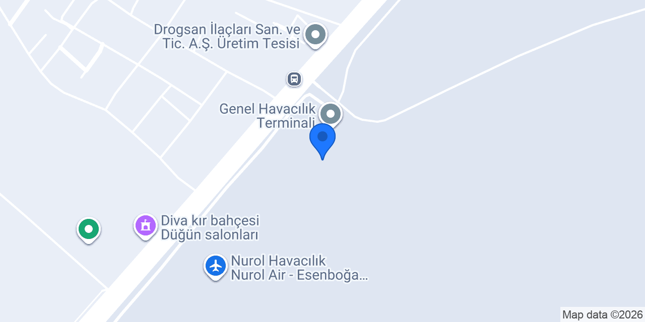 PAN Havacılık Hangar konumu