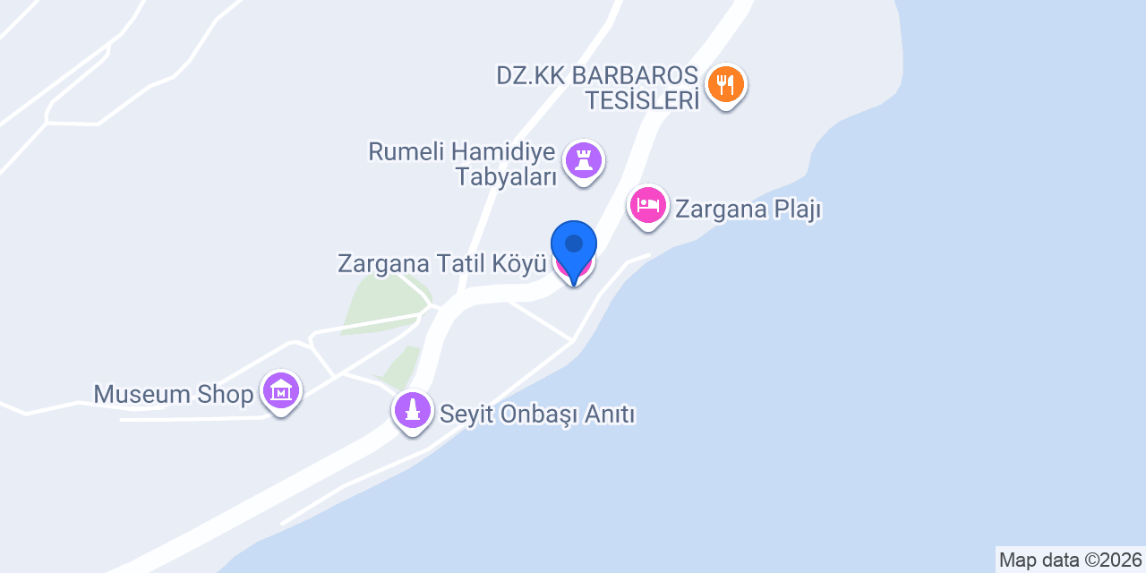 Zargana Tatil Köyü konumu