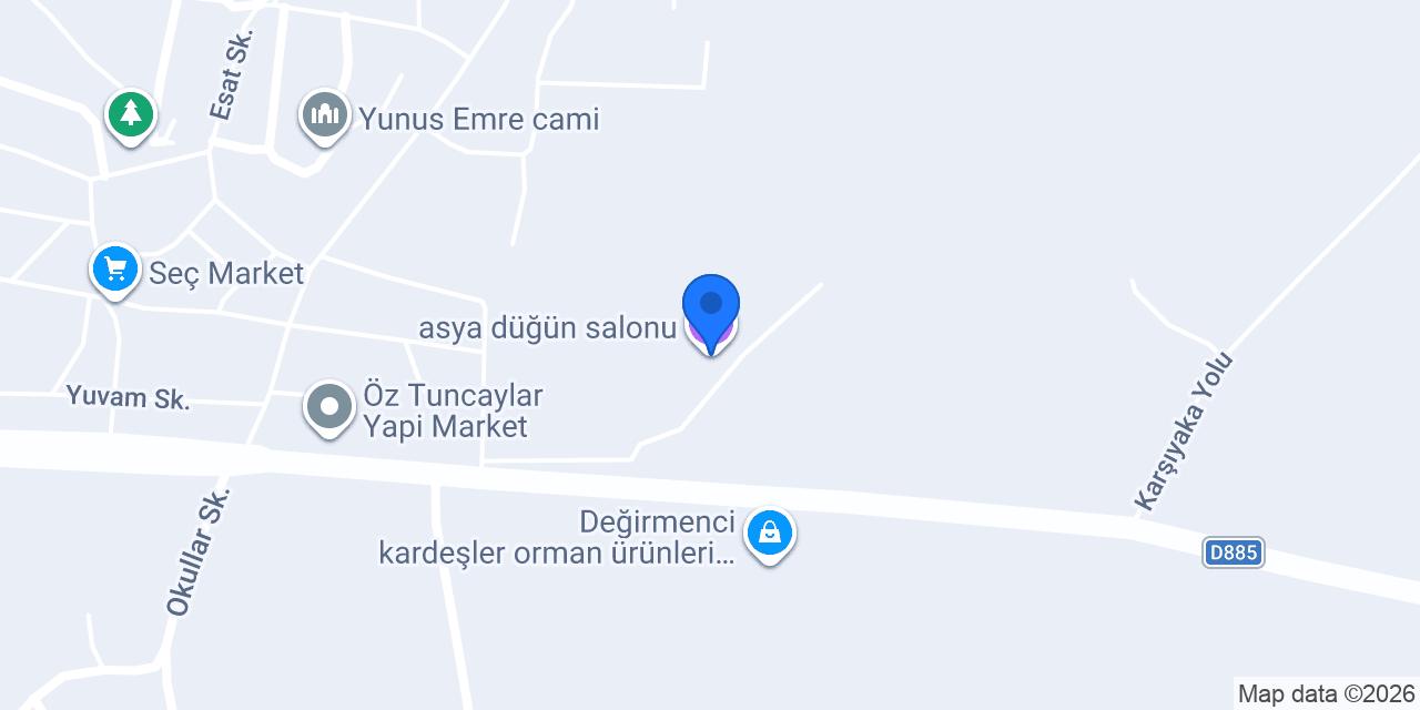 asya düğün salonu konumu