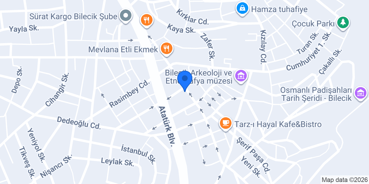 Akbank Bilecik Şubesi konumu