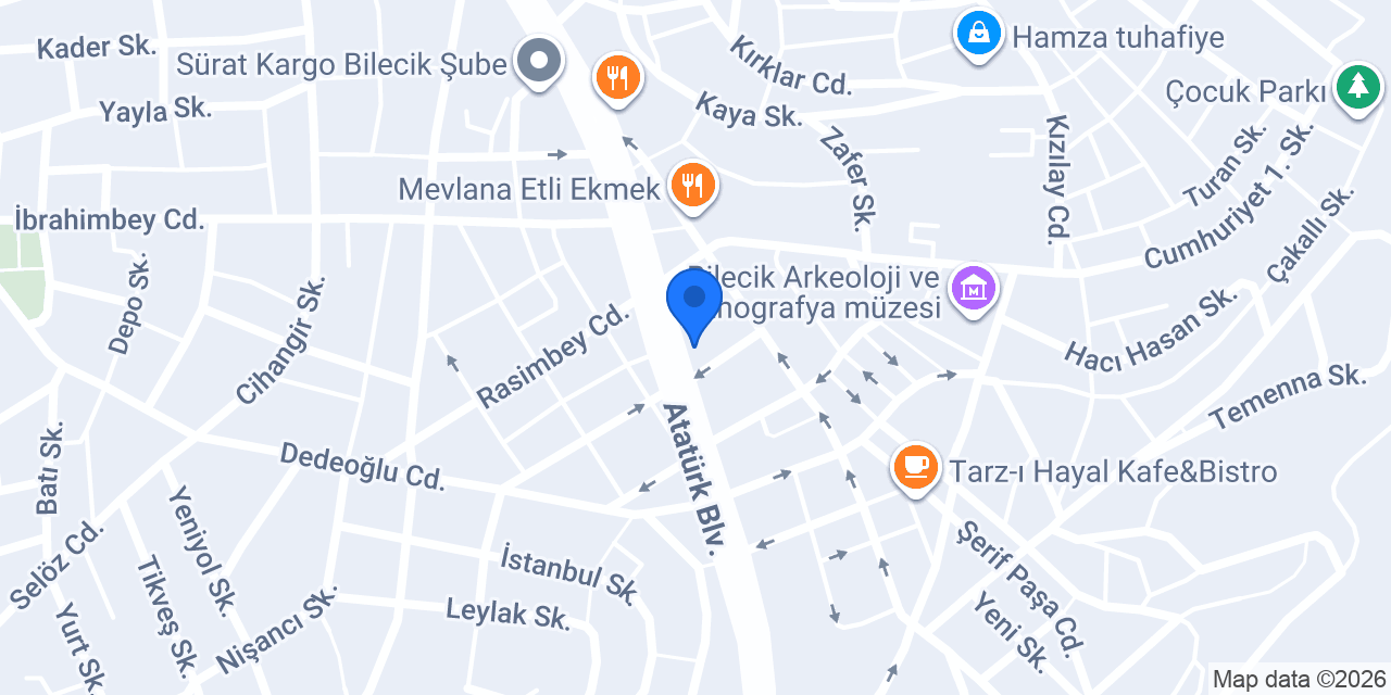 Kuveyt Türk - Bilecik Şubesi konumu