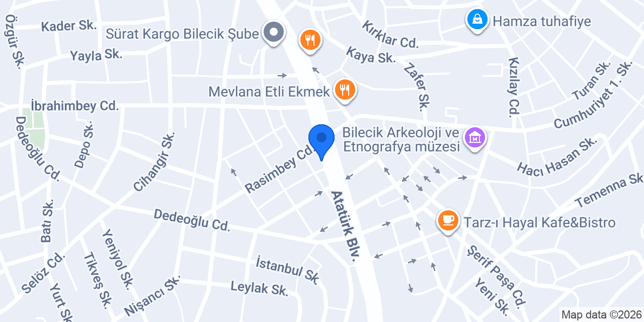 Garanti BBVA Bilecik Şubesi konumu