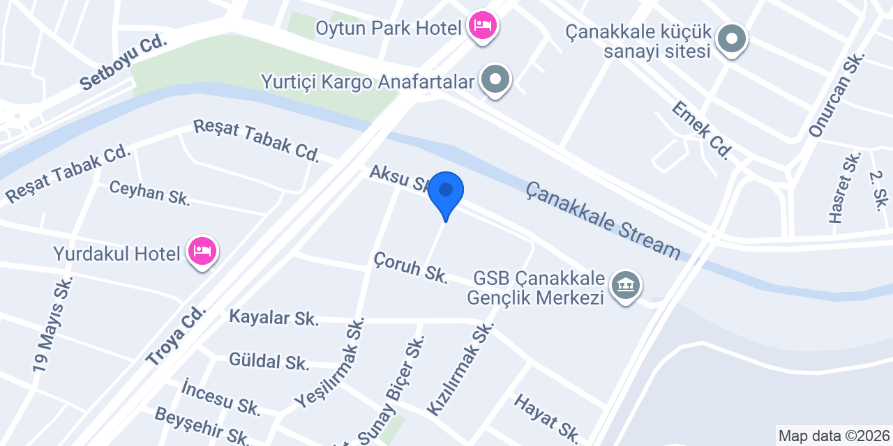 Çanakkale Teknik Yapı konumu