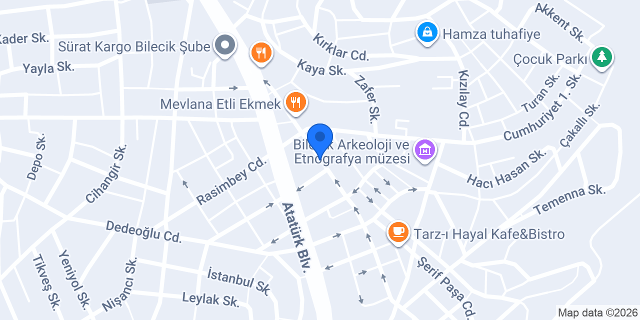 Merkez Emlak Bilecik konumu
