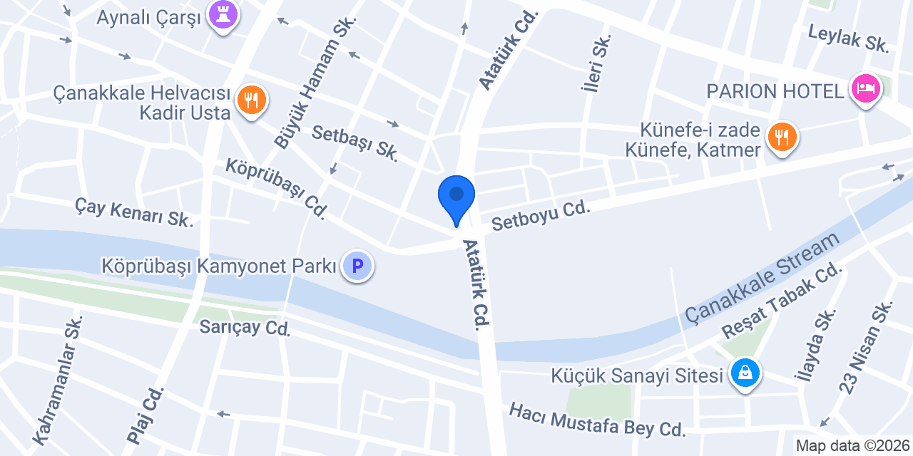 Veziroğlu Papağan Pastanesi konumu