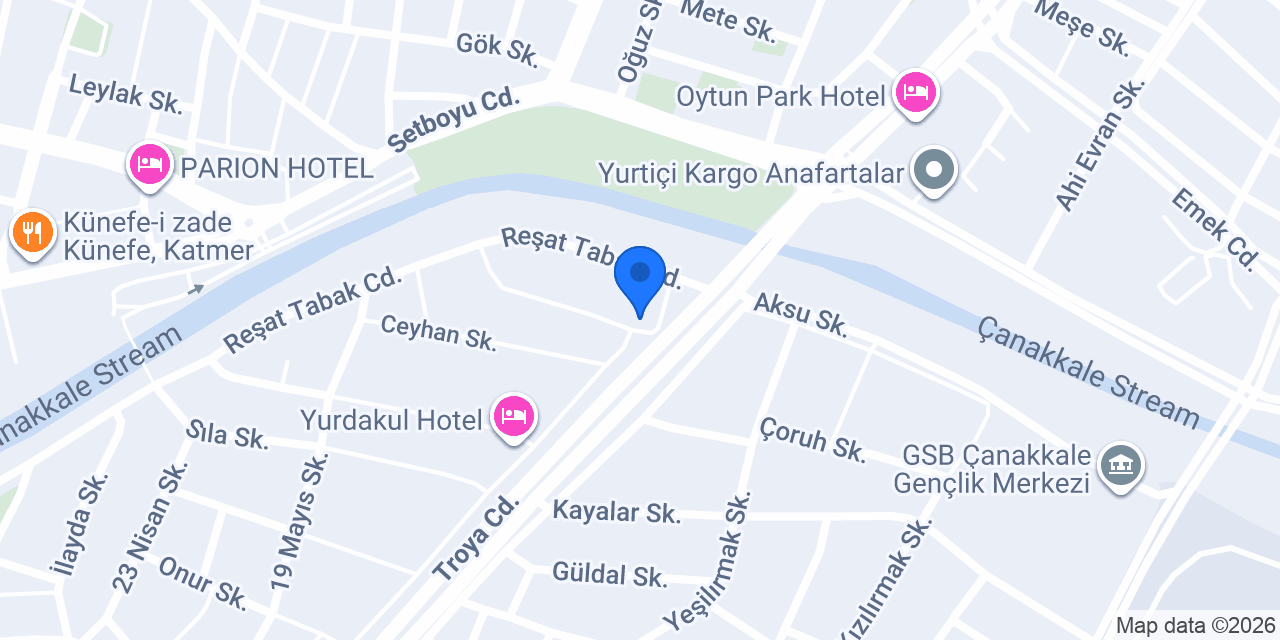 Çanakkaleli Oto Lastik konumu