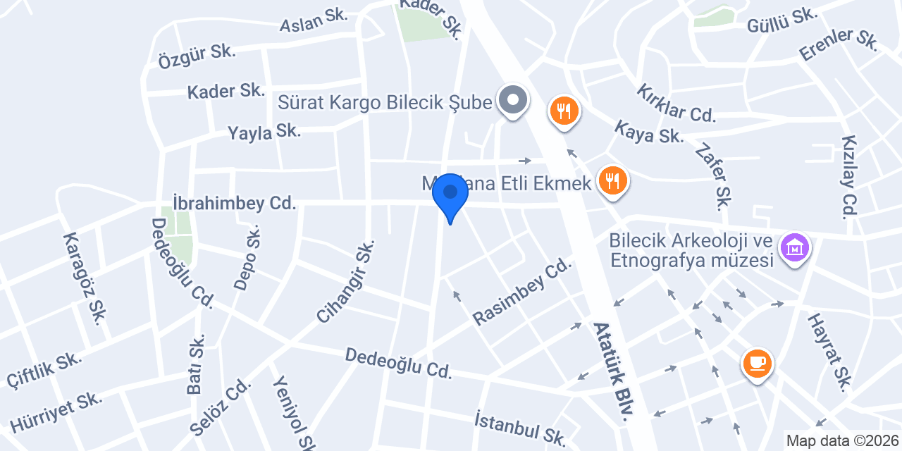 Bilecik Merkez Veteriner Kliniği konumu