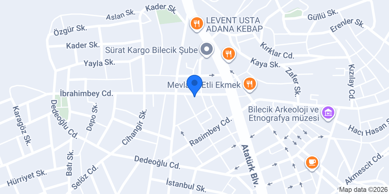 Üçler Çiçekçilik konumu