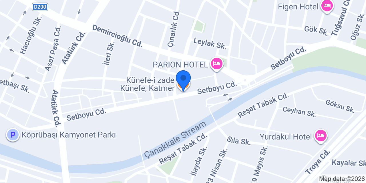 Künefe-i zade Künefe, Katmer konumu