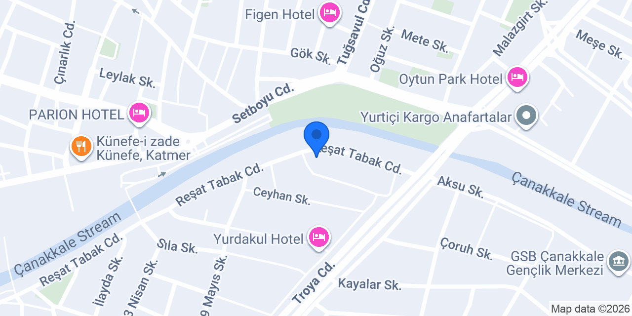 Saricay Rhodıus otel konumu