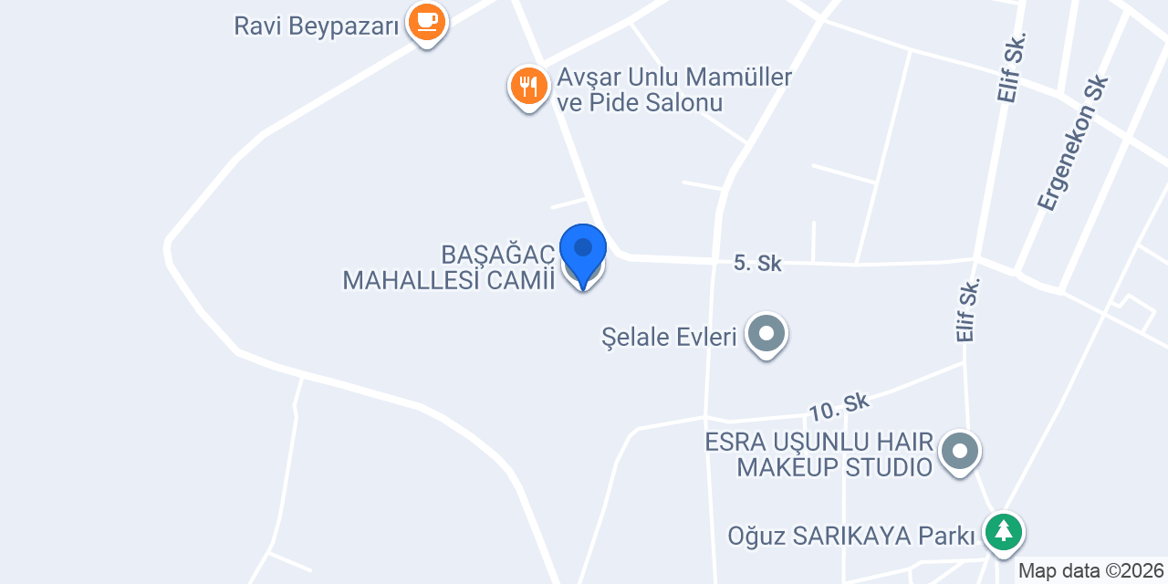 BAŞAĞAÇ MAHALLESİ CAMİİ konumu