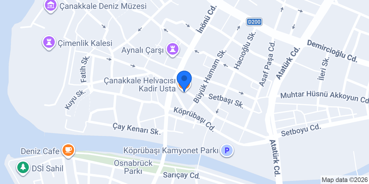 Çanakkale Helvacısı Kadir Usta konumu