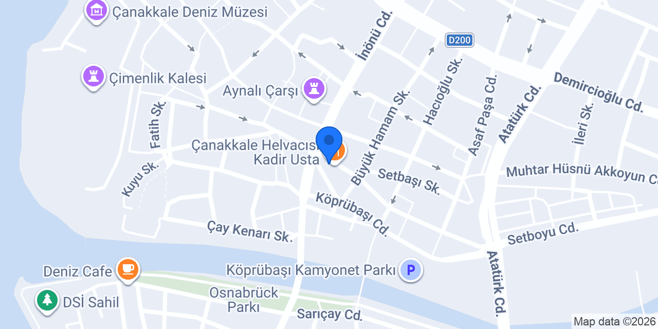 Gaziantep Tatlı durağı konumu
