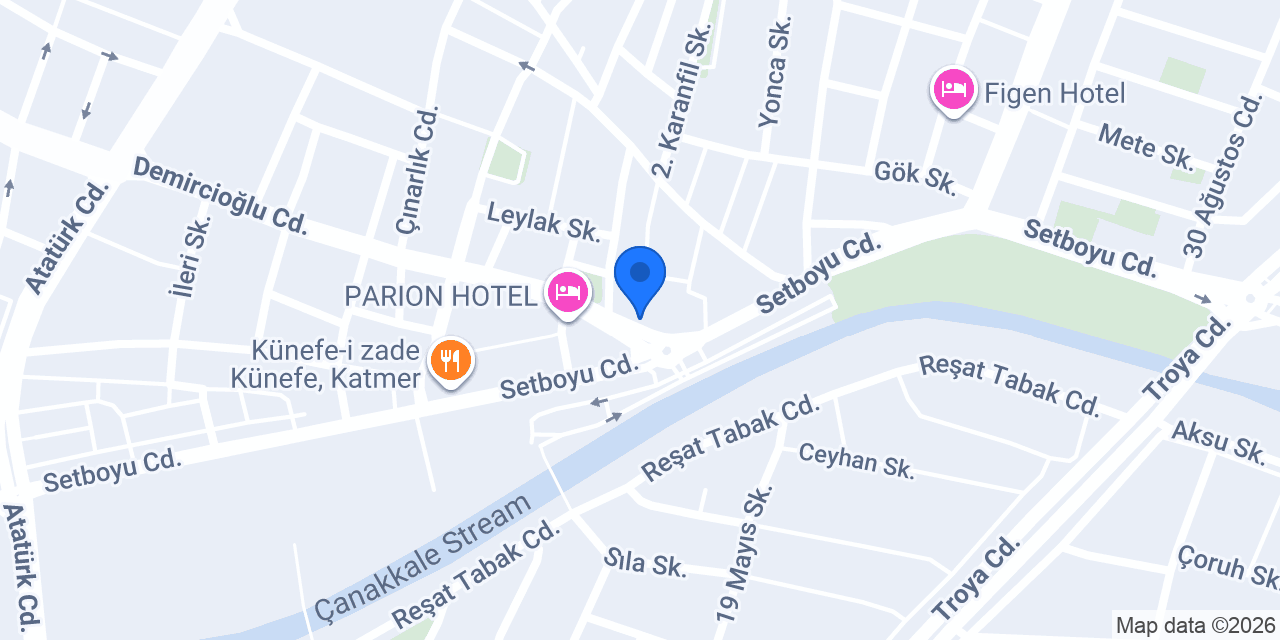 Öz Işıl Pansiyon konumu