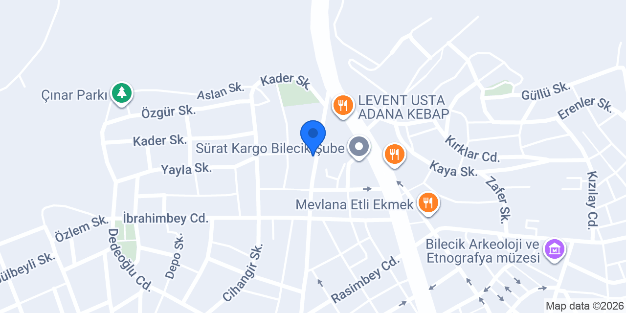 ÇETİN TESİSAT BİLECİK konumu