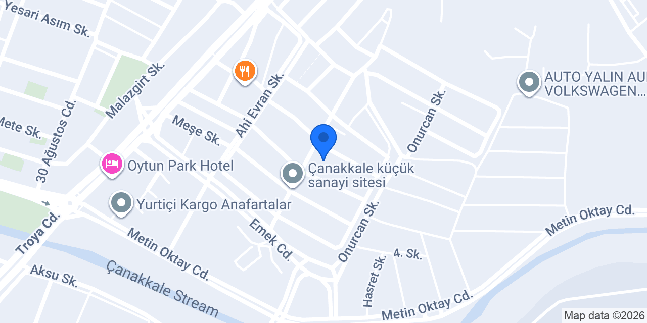 Cakiroglu otomotiv konumu