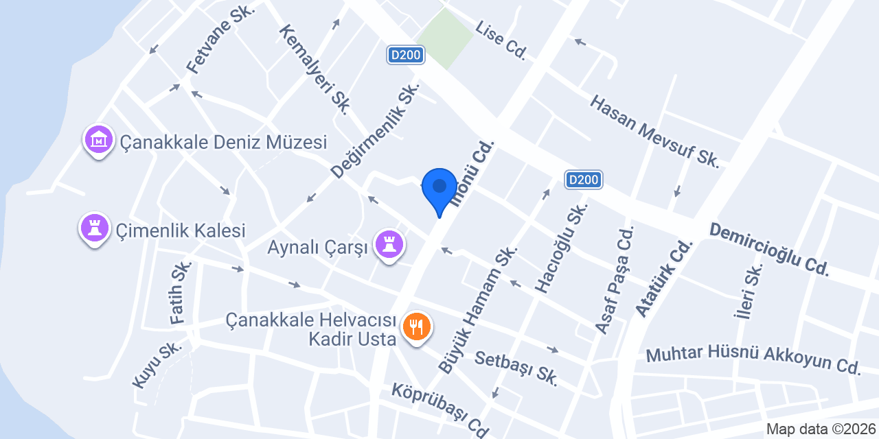 Çiçekhane Çanakkale konumu