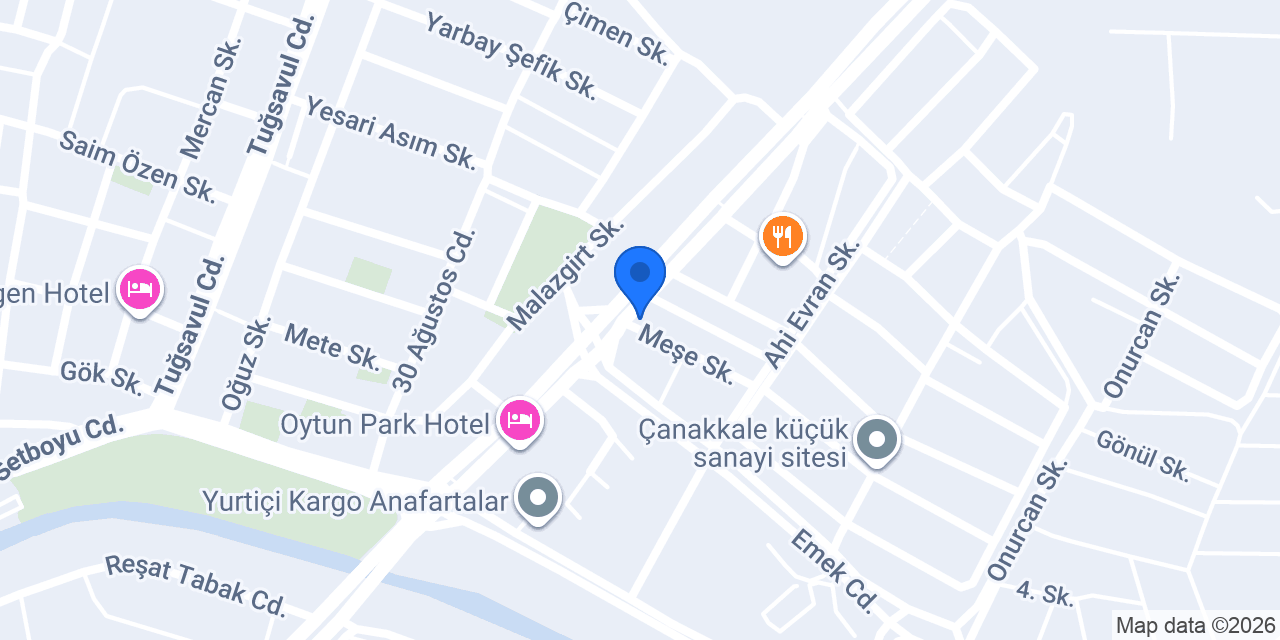 Yüziki Yapı Malzemeleri konumu
