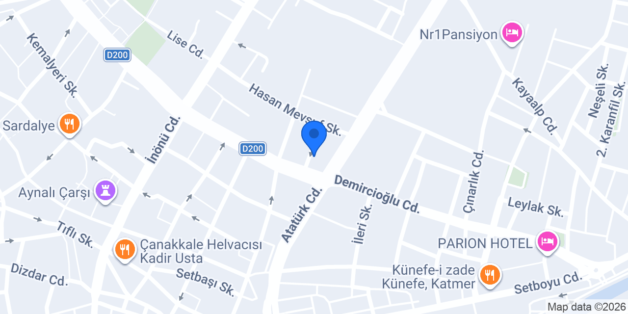 Onyedi Rent A Car konumu