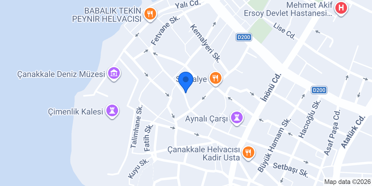 Türkiye Finans Çanakkale Şubesi konumu