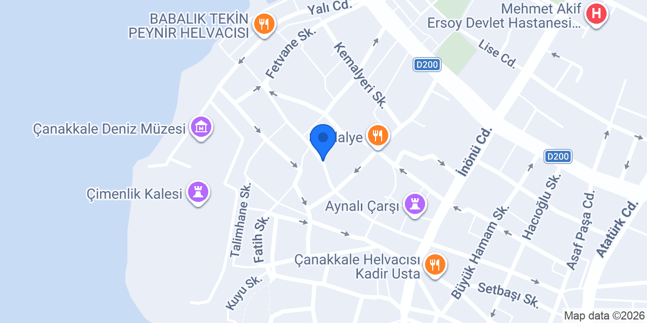 Garanti BBVA Çanakkale Şubesi konumu