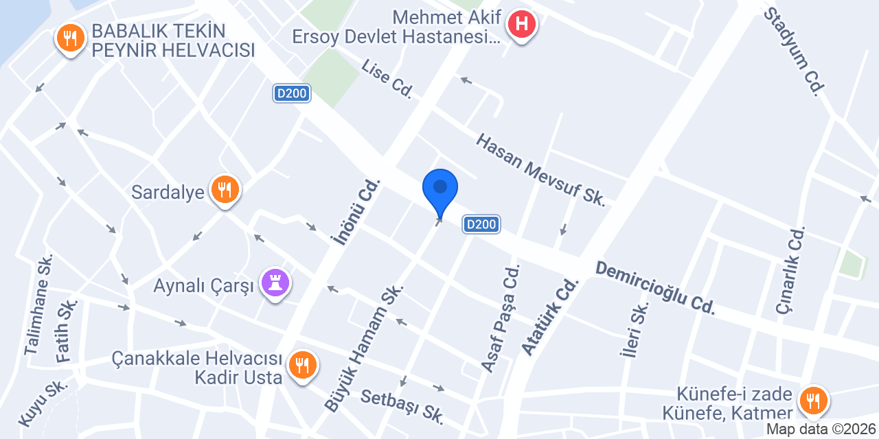 Klinik Psikolog Tahsin Şerifoğlu konumu