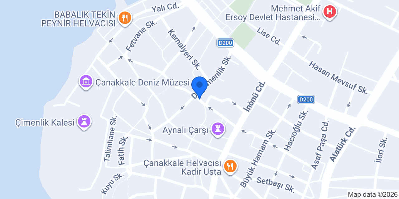 Tatlı Bakkal Çanakkale konumu