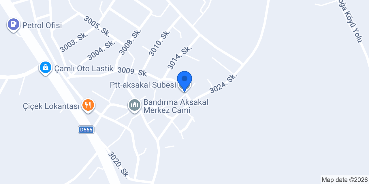 Ptt-aksakal Şubesi konumu