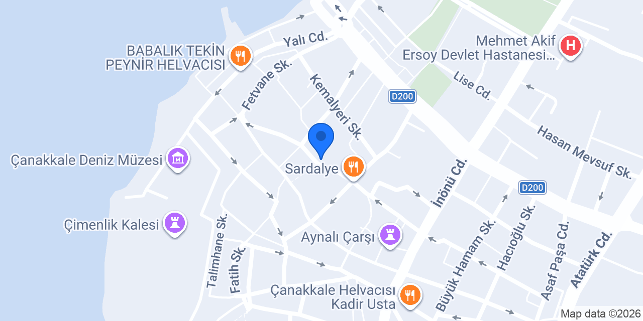 Çanakkale Çilingir konumu