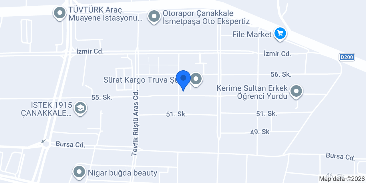 Çanakkale İris Veteriner Kliniği konumu