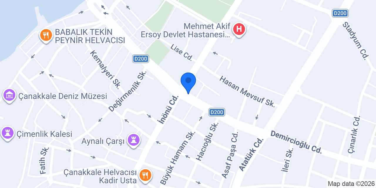 Duyum İşitme Çanakkale konumu