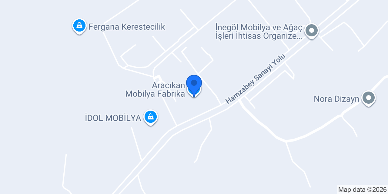 Aracıkan Mobilya Fabrika konumu