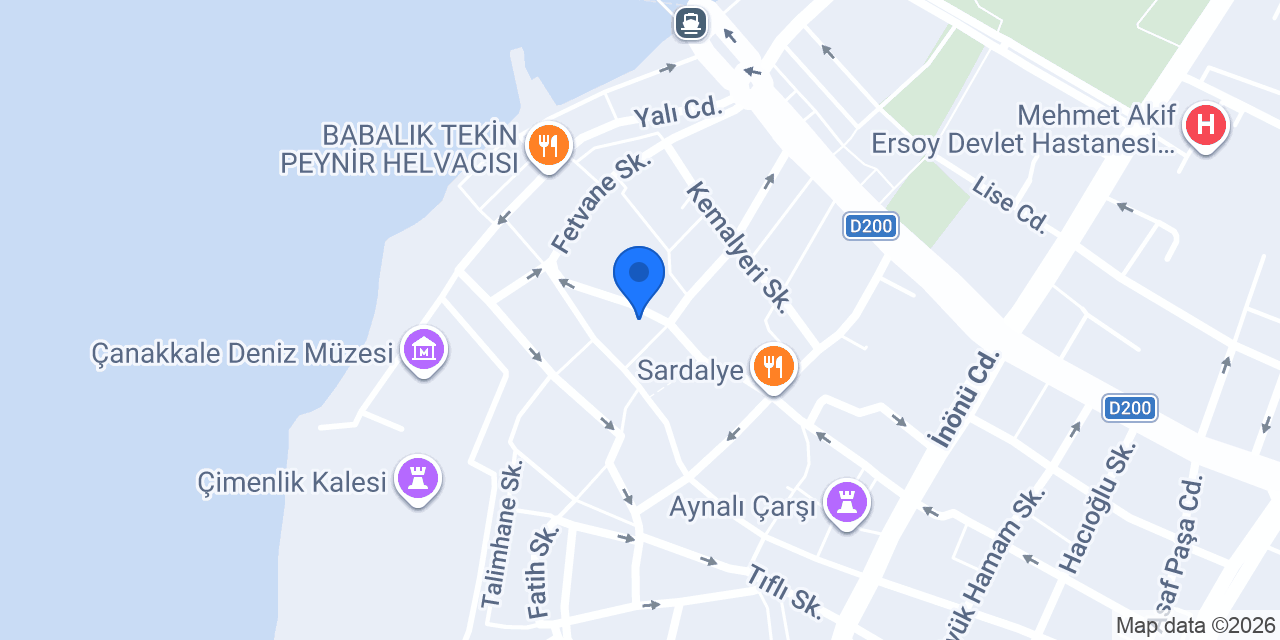 Abidos Pansiyon konumu