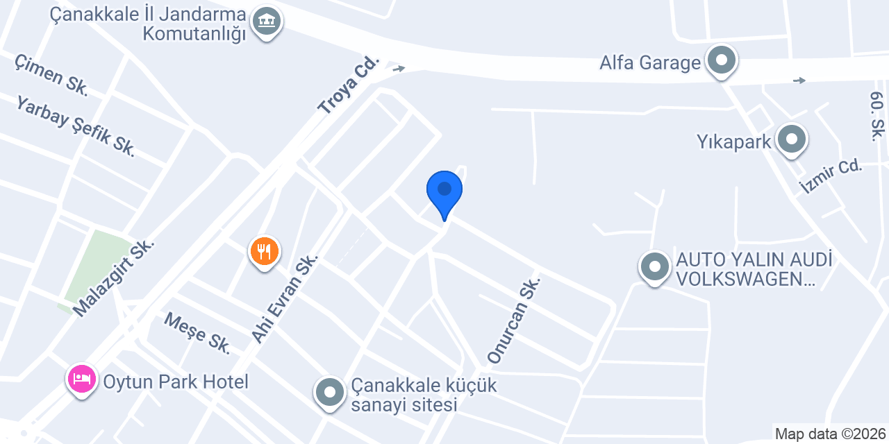 Mersin Yedek Parça konumu