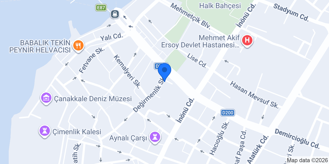 Grand Ece Otel Çanakkale konumu