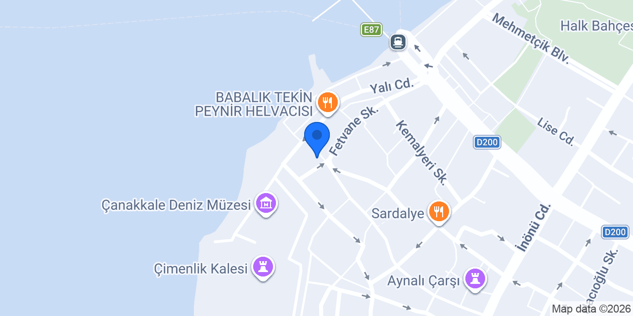Yalı Waffle&Cafe konumu