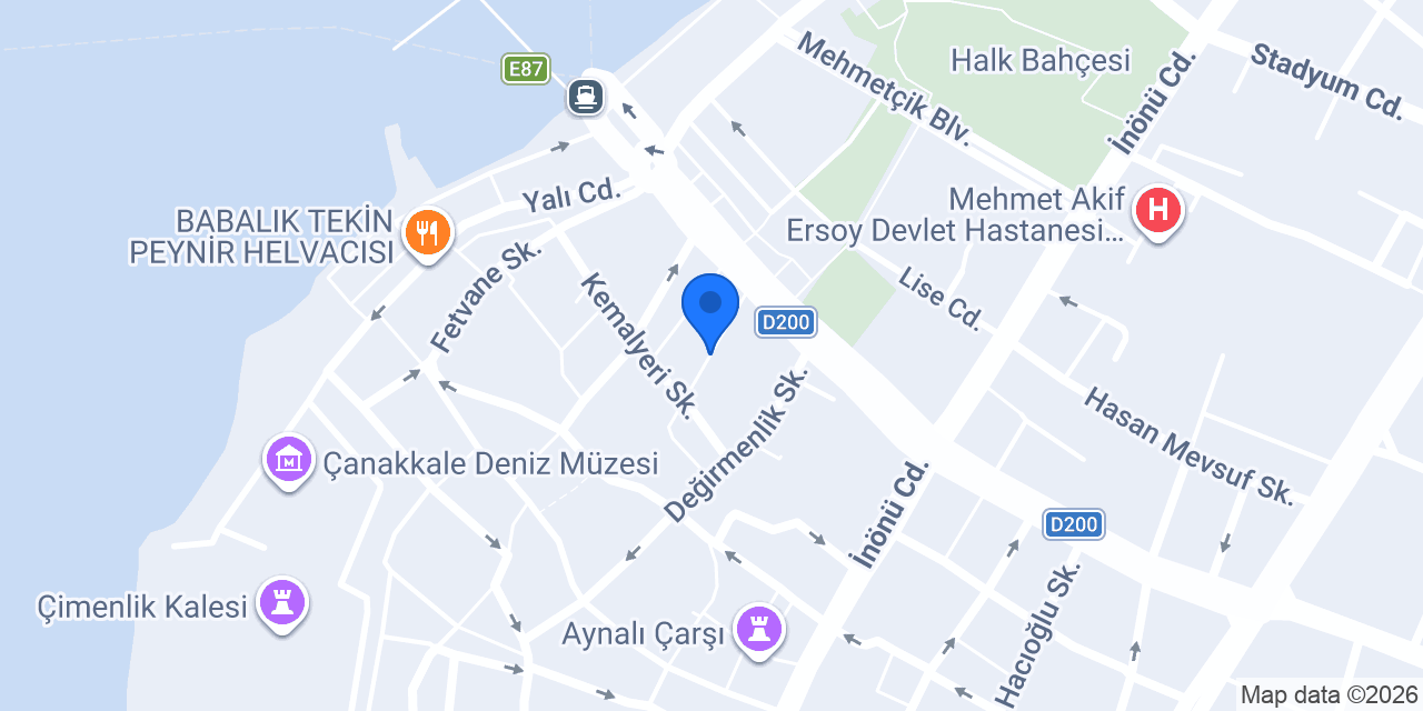 Çanakkale Halk Eğitimi Merkezi konumu