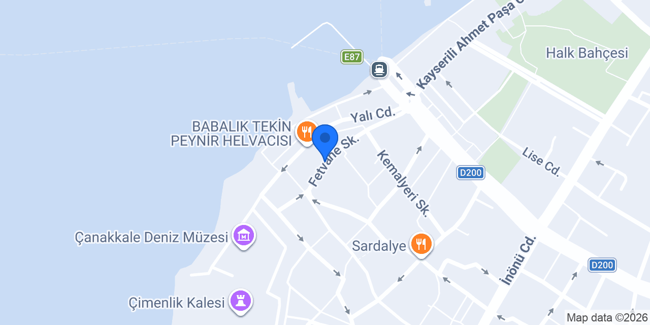 Crash Pub Çanakkale konumu