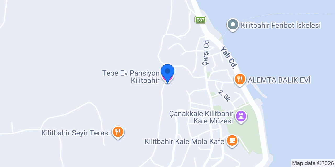 Tepe Ev Pansiyon Kilitbahir konumu