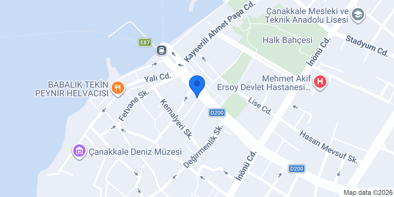 Şirin Kokoreç Çanakkale konumu